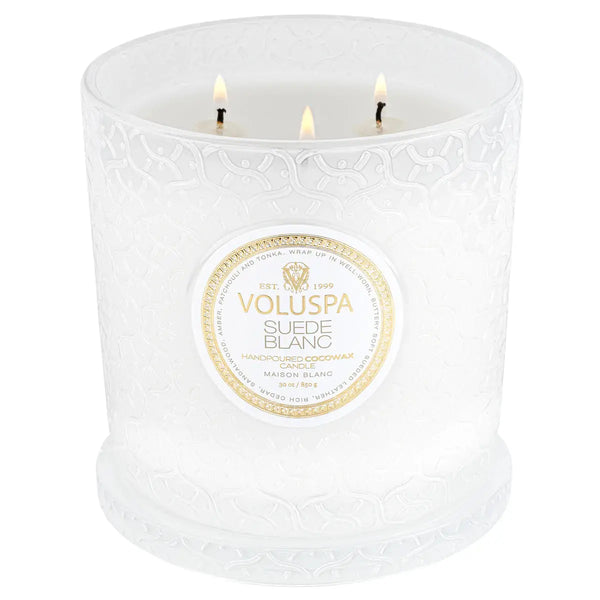 Suede Blanc Luxe Candle - PRINZZESA BOUTIQUE