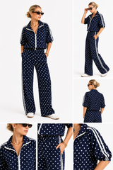 Polka Dot Travel Track Suit