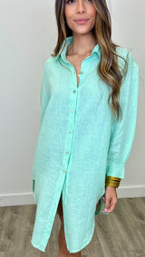 Martina Linen Button Up Dress