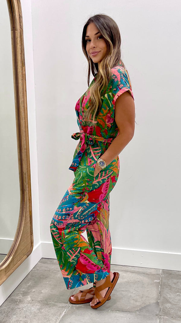 Calyspo Coral Jumpsuit