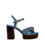 ETTA Denim Wooden Heel
