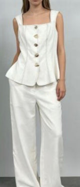 Linen Two Piece Pant Set