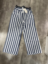 Navy Linen Striped Set