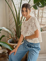 LACE FLORAL T SHIRTS