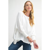 BOAT NECK OVERSIZE TOP