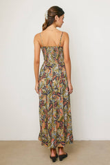 Island Solstice Cutout Smocked Maxi Dress