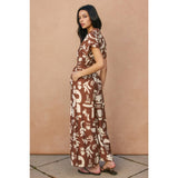 Conversational Collared Button Front Jumpsuit