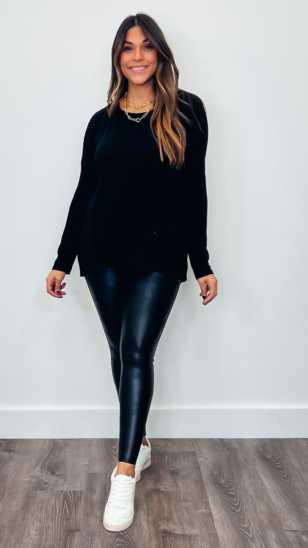 Everyday Long Sleeve Fall Shirt Black