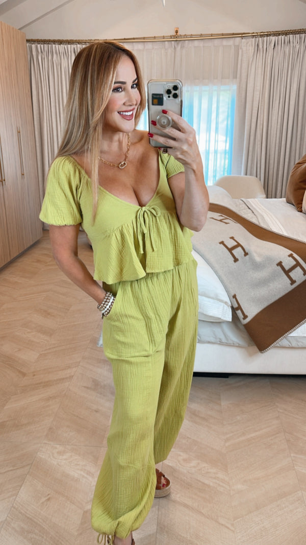 Cameron Olive Top