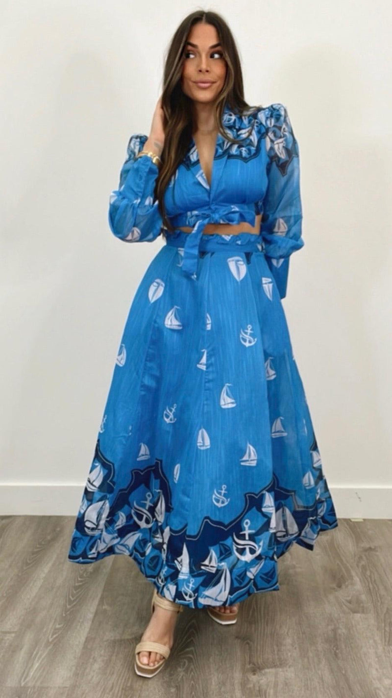 Portofino Blue Set - PRINZZESA BOUTIQUE