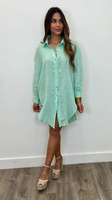 Martina Linen Button Up Dress