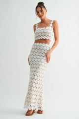 Isla Crochet Lace Maxi Set