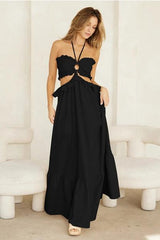 Gwenivere Black Maxi Dress - PRINZZESA BOUTIQUE