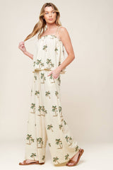 Palm Tree Resort Pant Set