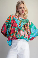 Miami Style Bluson Rain Forest Print