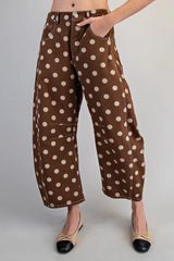Mocha Mousse Barrel Pants