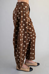 Mocha Mousse Barrel Pants