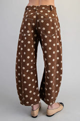 Mocha Mousse Barrel Pants