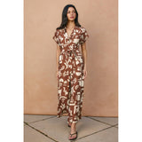 Conversational Collared Button Front Jumpsuit