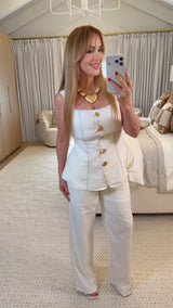 Linen Two Piece Pant Set