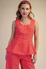 Americana Peplum Top
