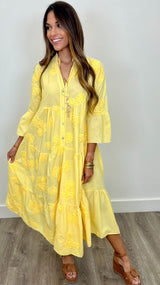 Serena Cotton Maxi Dress - PRINZZESA BOUTIQUE