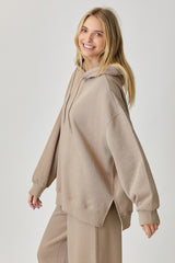 Leilani Oversized Hoodie Sweater Sand - PRINZZESA BOUTIQUE