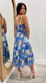 Boca Chica Dress Blue Coastal Print