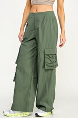 Perry Parachute Pant In Olive - PRINZZESA BOUTIQUE
