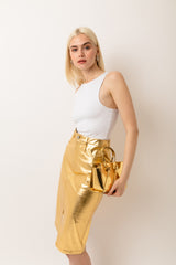 Wild Metallic Gold Skirt - PRINZZESA BOUTIQUE