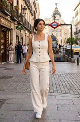 Linen Two Piece Pant Set