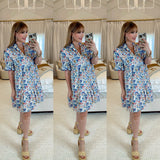 Reilly Off White Floral Print Dress - PRINZZESA BOUTIQUE