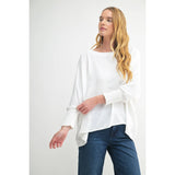 BOAT NECK OVERSIZE TOP