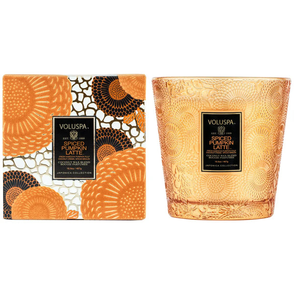 2 WICK 16.5 OZ HEARTH CANDLE SPICED PUMPKIN LATTE - PRINZZESA BOUTIQUE