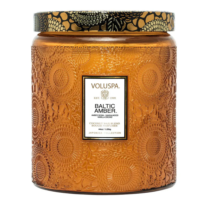 2 WICK 44 OZ LUXE JAR CANDLE BALTIC AMBER - PRINZZESA BOUTIQUE