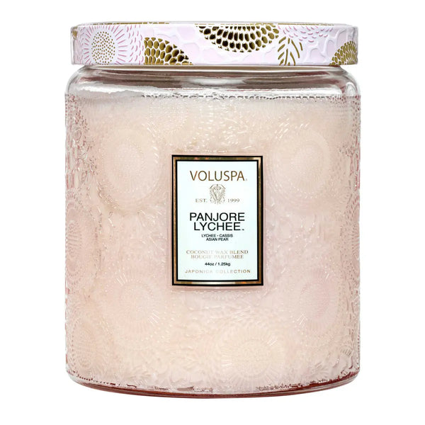 2 WICK 44 OZ LUXE JAR CANDLE PANJORE LYCHEE - PRINZZESA BOUTIQUE
