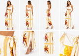 Coastal Orchid Wrap Skirt Yelow