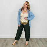 Heath Parachute Cargo Pant in Olive - PRINZZESA BOUTIQUE