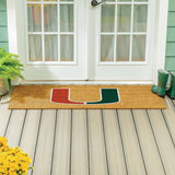 University of Miami Extra Large Full Color Coir Mat, 60"x24"