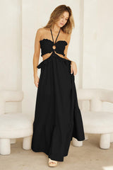 Gwenivere Black Maxi Dress - PRINZZESA BOUTIQUE