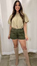 Laurie Taupe Top