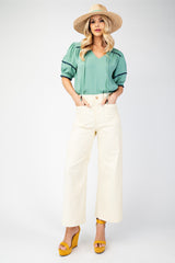 Ankle Cropped Summer Pants in Honey