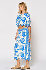 Kyra Blue and White Vacation Set - PRINZZESA BOUTIQUE