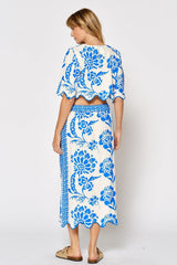 Kyra Blue and White Vacation Set - PRINZZESA BOUTIQUE