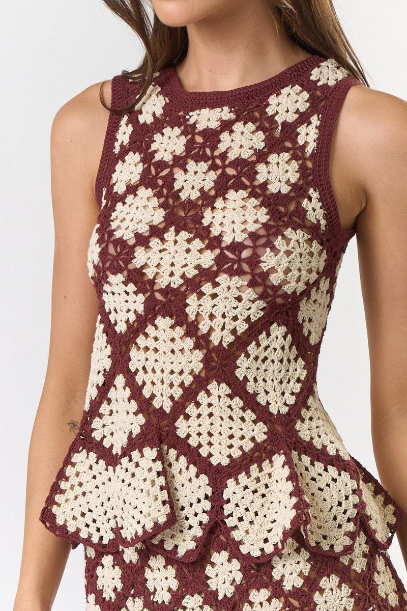 White Lotus Crochet Top - PRINZZESA BOUTIQUE
