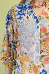 Floral Printed Button Down Top