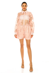 Pink Lace Romper