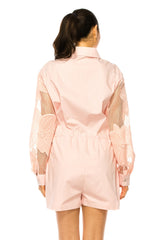 Pink Lace Romper