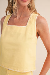 Spring Time Butter Yellow Short Set