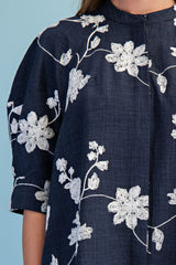 Floral Embroidered Button Down Top
